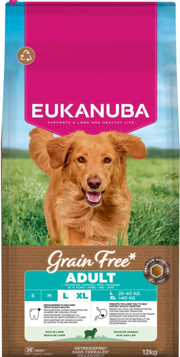 Eukanuba Grain Free Adult Large Lam
