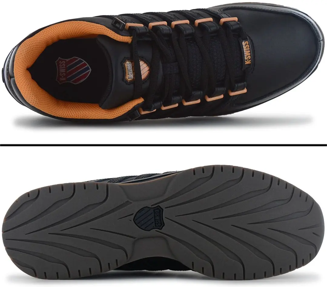 K-Swiss RINZLER Leather - Heren Sneakers Schoenen Zwart 01235-014-M , Maat: EU 42.5 - afbeelding 5 van 6