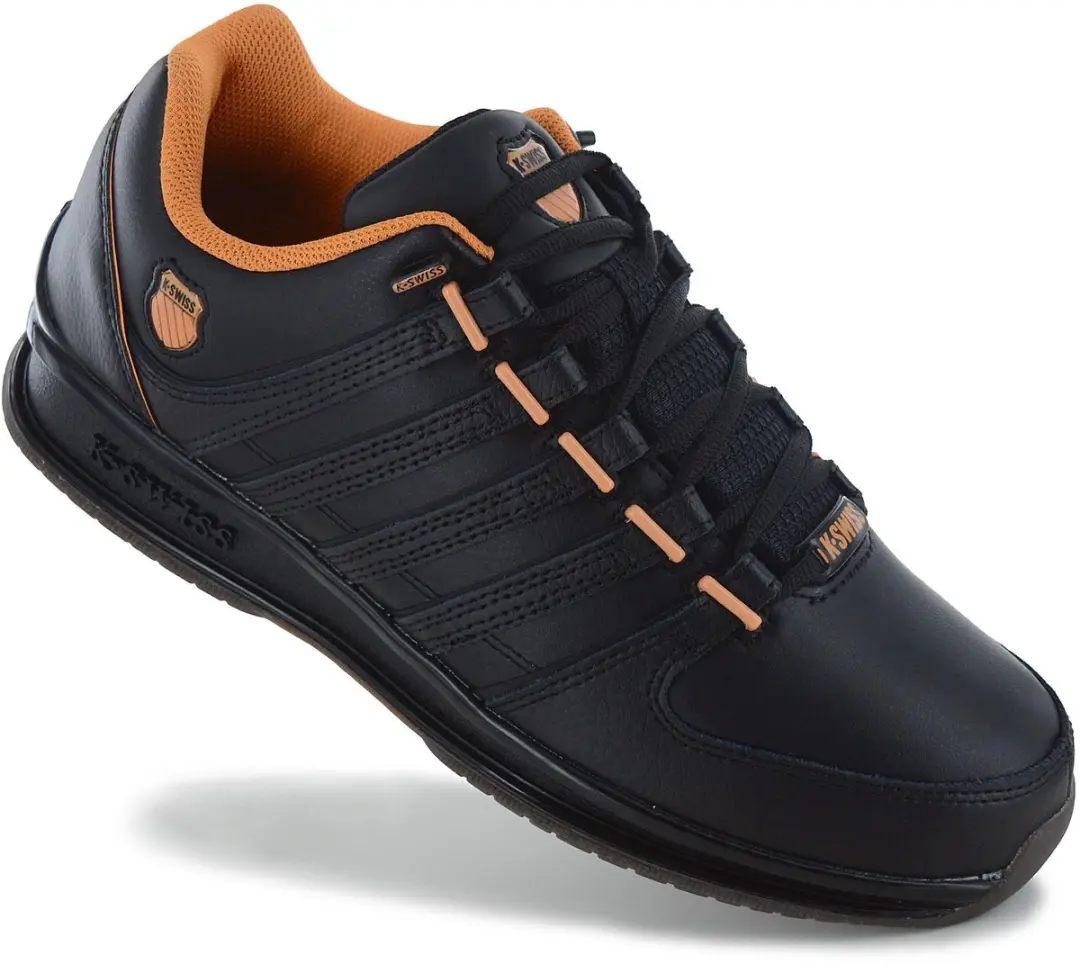 K-Swiss RINZLER Leather - Heren Sneakers Schoenen Zwart 01235-014-M , Maat: EU 42.5 - afbeelding 6 van 6