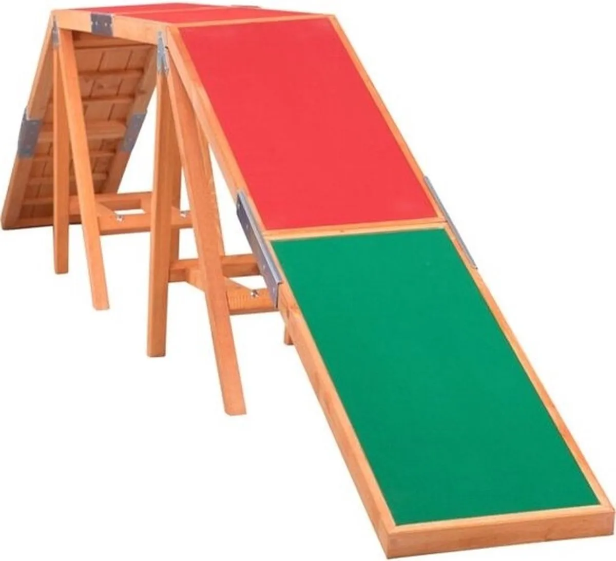 Trixie Dog Activity Agility Hondenloop - 456x64x30cm - Rood/ Groen
