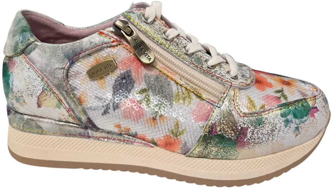 Laura Vita Gycmo 58 Vert Sneakers Multi Bloempatroon Leer Dames