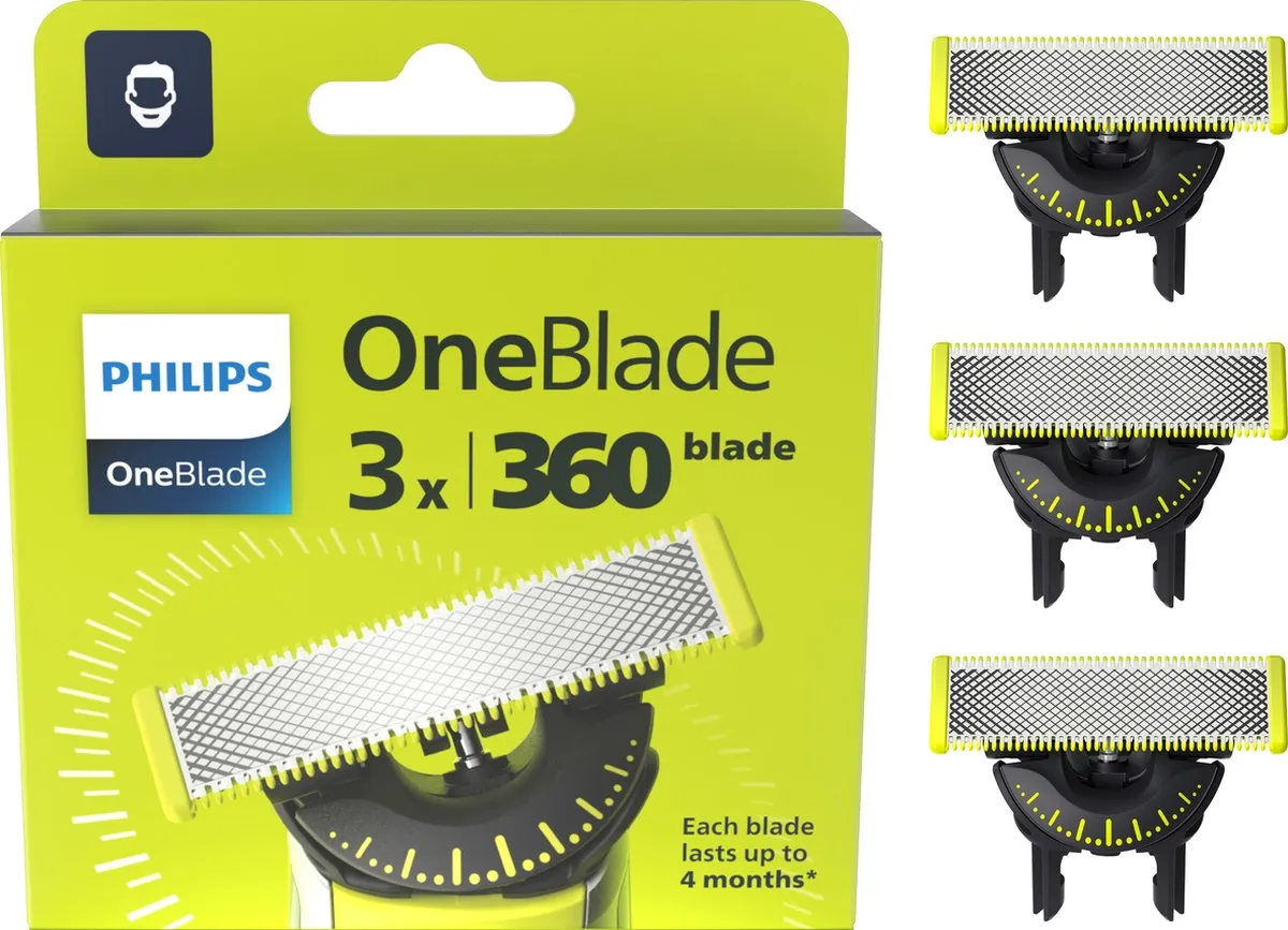 Philips OneBlade 360 QP430/50 Vervangmesjes - 3 Stuks