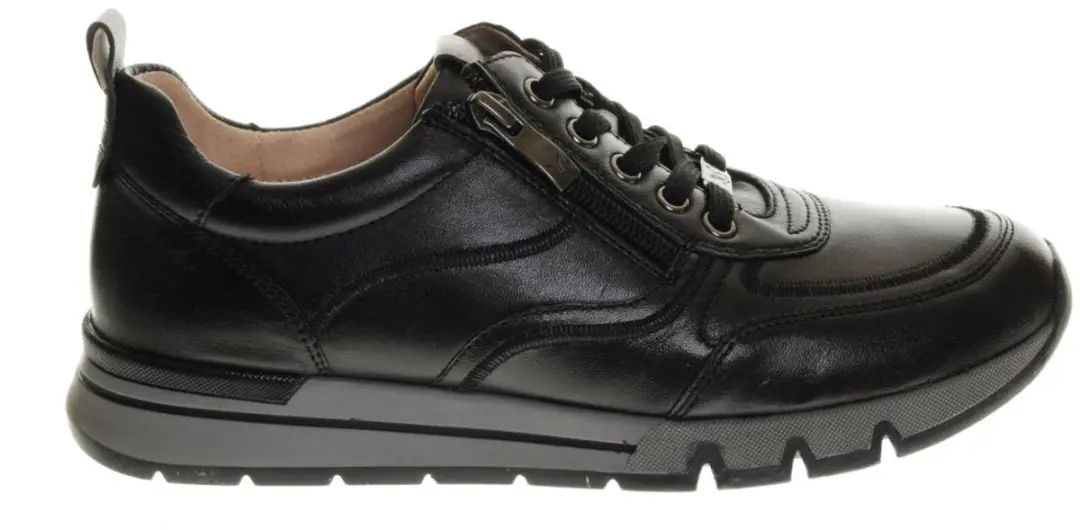 Caprice Zwarte Leren Dames Bandschoenen - Zwart - 40 - afbeelding 5 van 6