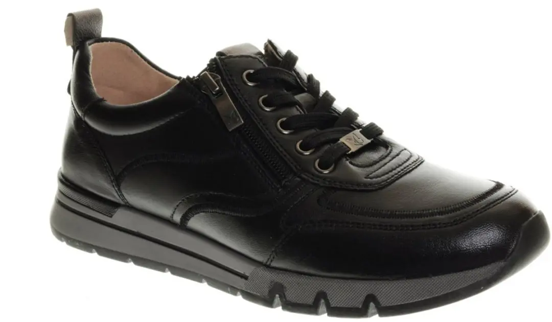 Caprice Zwarte Leren Dames Bandschoenen - Zwart - 40 - afbeelding 6 van 6