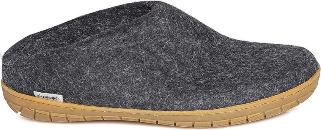 Glerups Slipper met rubber zool-Zwart-41