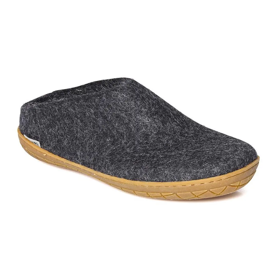 Glerups Slipper met rubber zool-Zwart-40