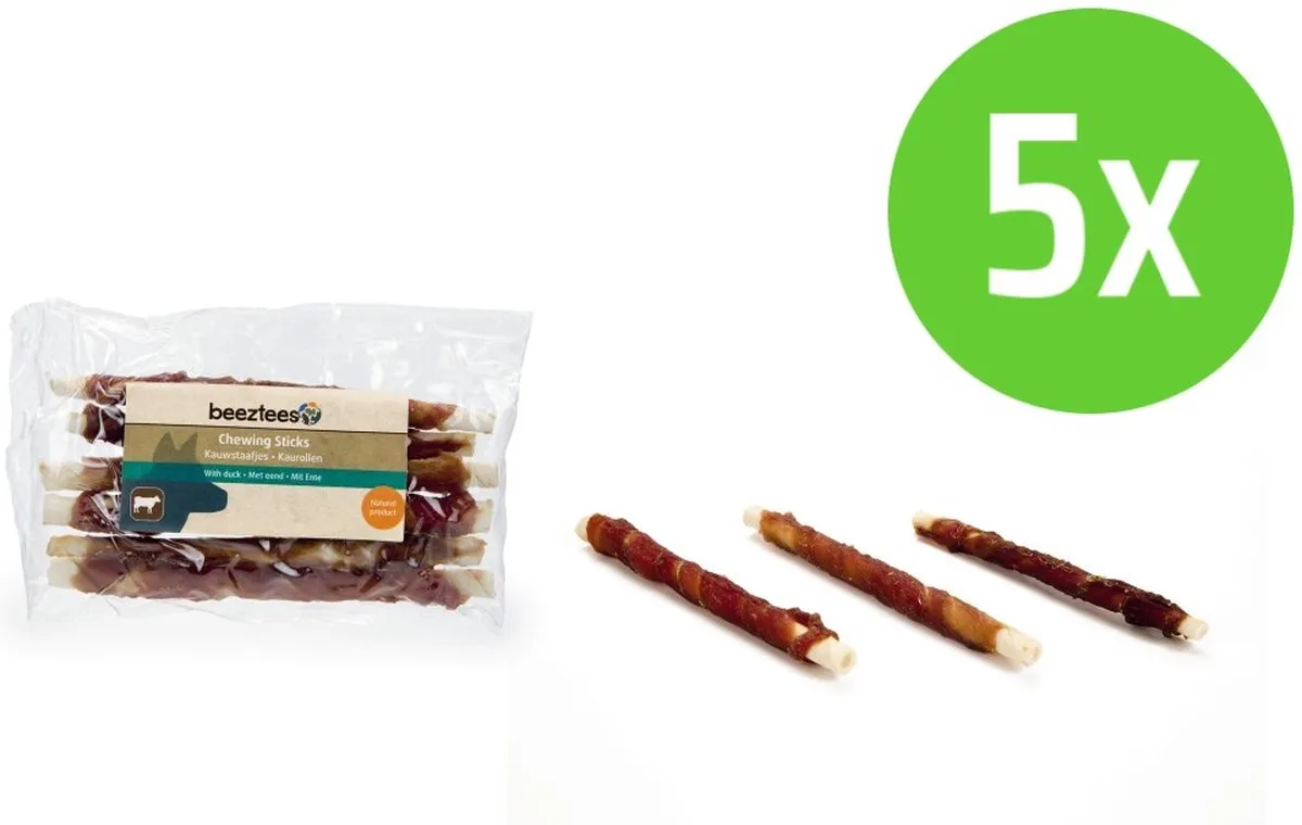 Beeztees Kauwstaafjes Eend 6 Stuks