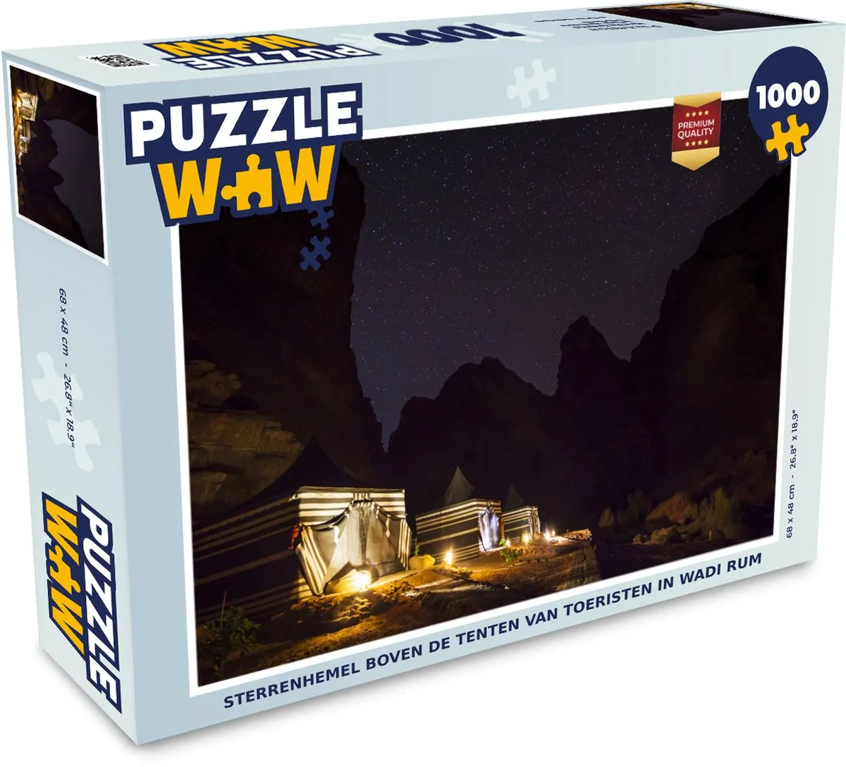 PuzzleWow Sterrenhemel Wadi Rum Legpuzzel 1000 Stuks