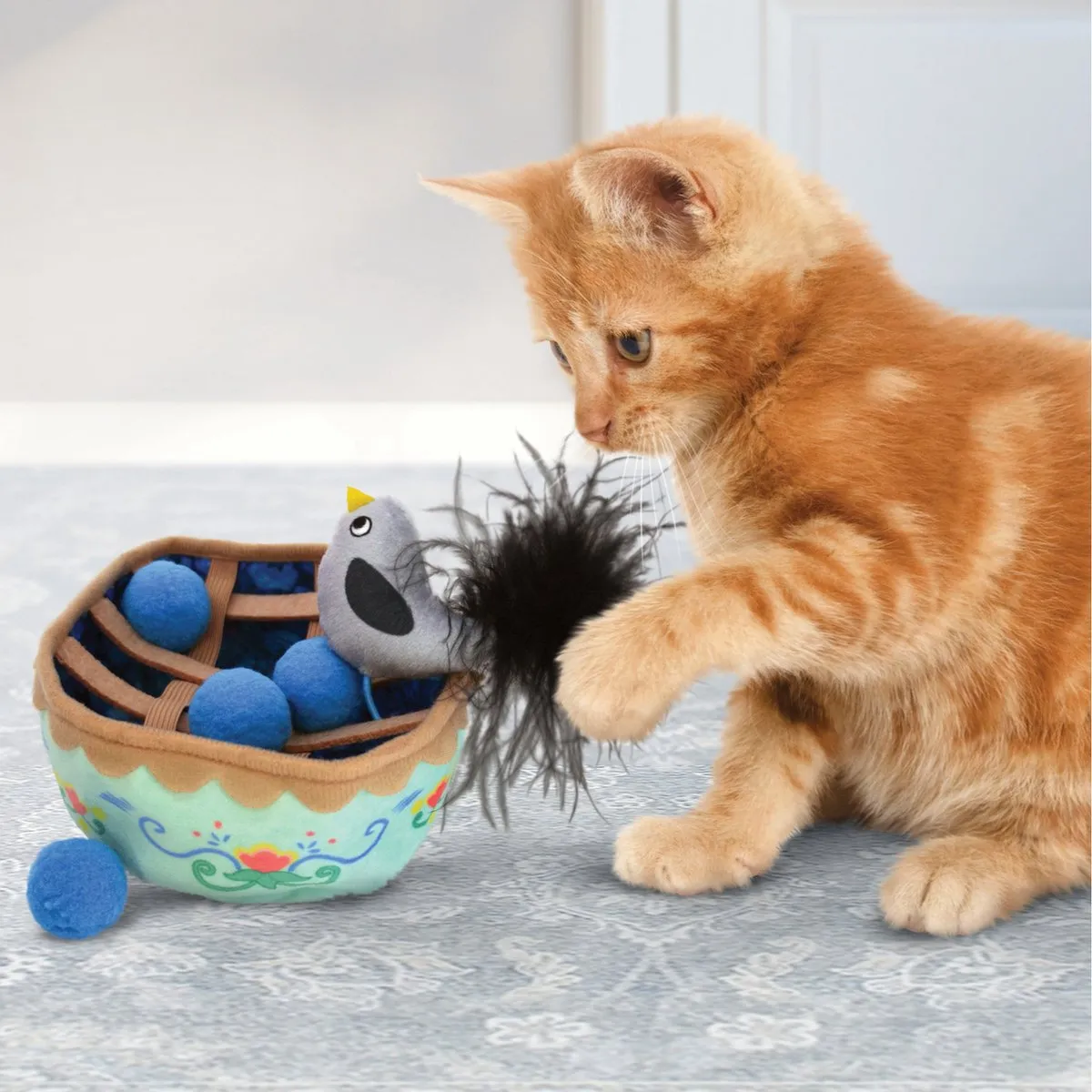 KONG Cat Puzzlements Pie Kattenspeelgoed - Blauw