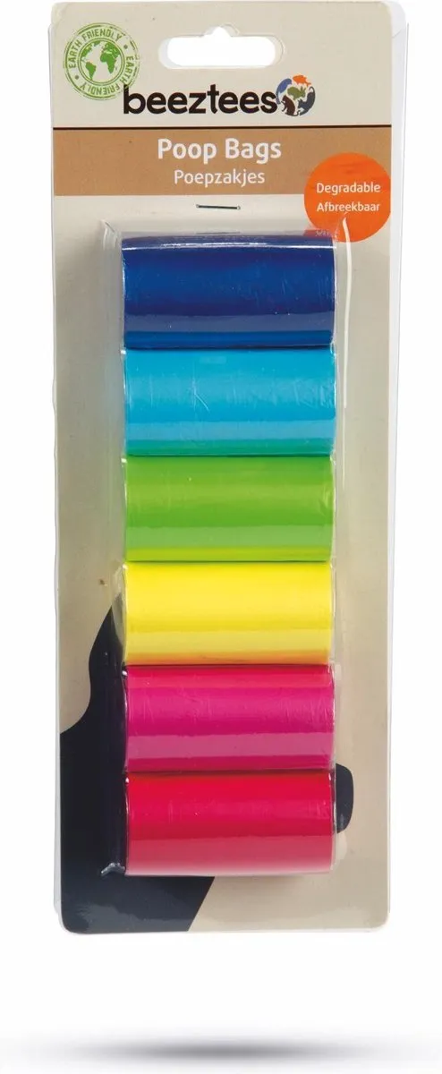 Beeztees Poepzakjes Regenboog - 120 Stuks