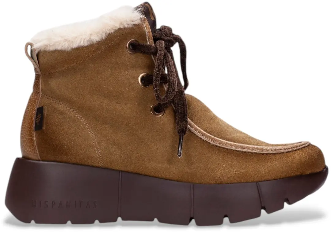 Hispanitas Beige leren Montana-laarsjes