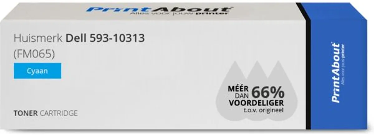 PrintAbout Huismerk 593-10313-PA Toner Cyaan - 3.000 Pagina's