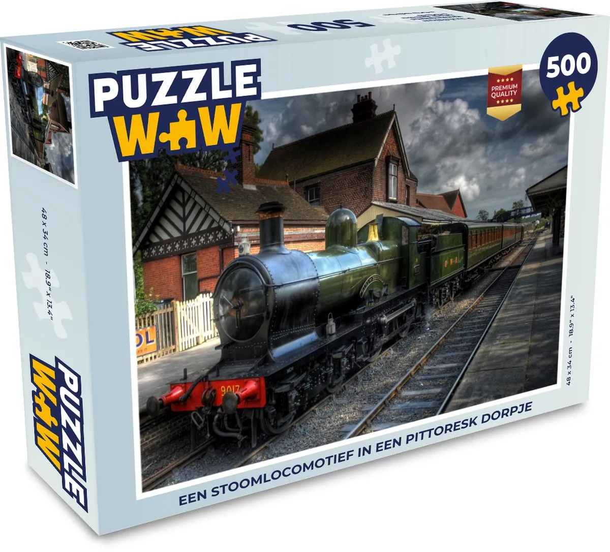 PuzzleWow Legpuzzel Stoomlocomotief 500 Stuks