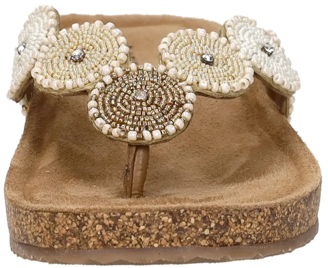 Lazamani Mare Dames Teenslippers Suede - Beige - 36 - afbeelding 6 van 6