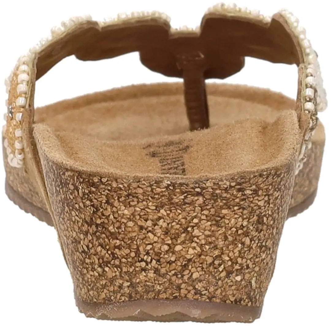 Lazamani Mare Dames Teenslippers Suede - Beige - 36 - afbeelding 5 van 6