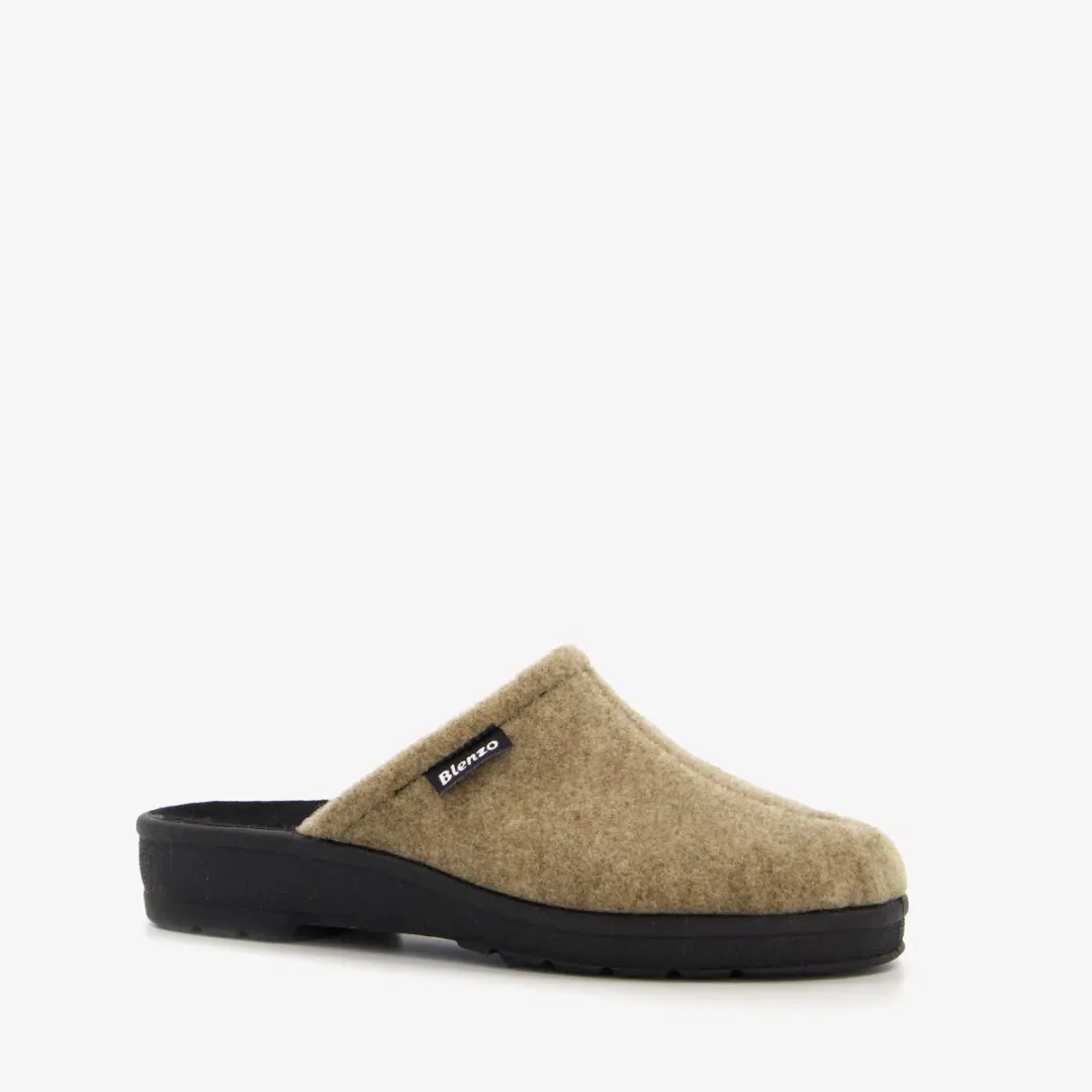 Blenzo dames instap pantoffels beige