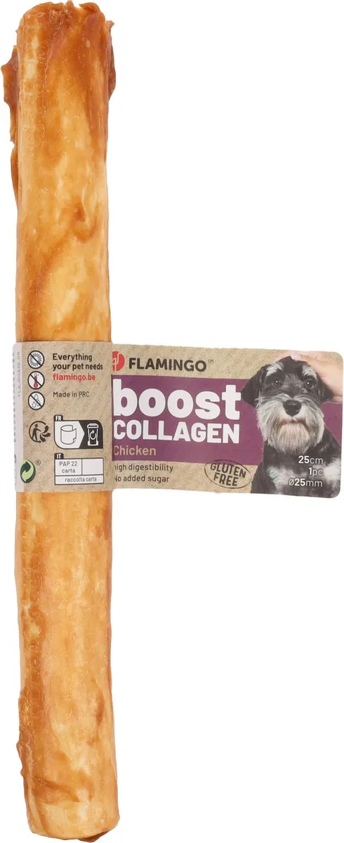 Flamingo Hondensnacks Kauwstaaf Kip & Collageen 100g