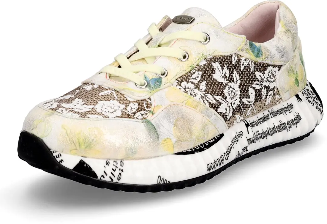Laura Vita dames sneaker lichtgeel multi 45