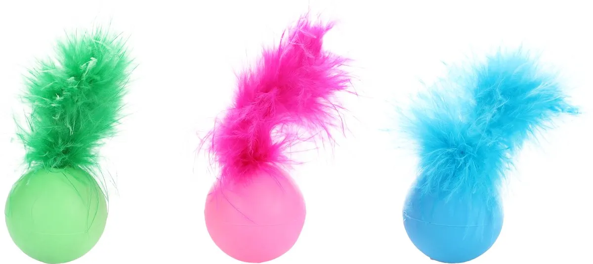 Flamingo Howi Speelgoed Kat Ps Bal met Pluim