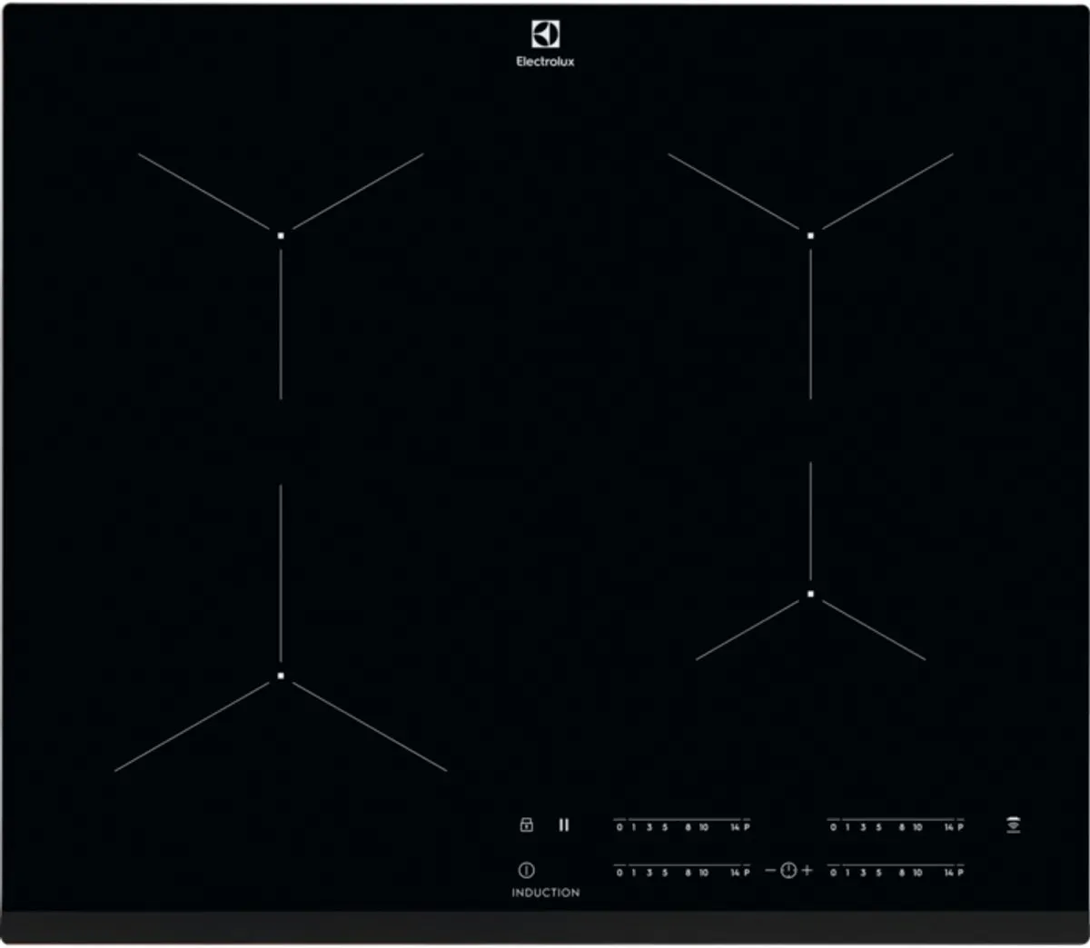 Electrolux EIT61443B Inbouw Inductiekookplaat 4 Zones - Zwart