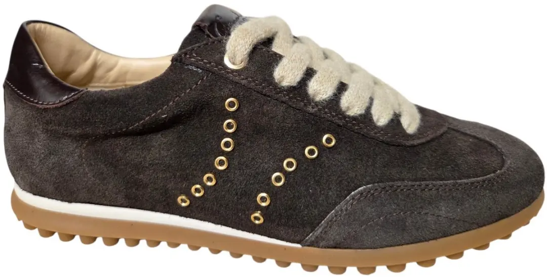 Gianluca Pisati Benedetta Rad Mog Sneakers Bruin Suede Dames