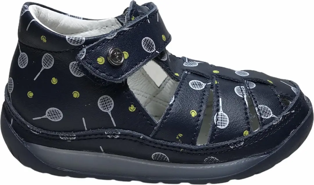 Falcotto velcro tennis print lederen sandalen Laguna navy mt 20