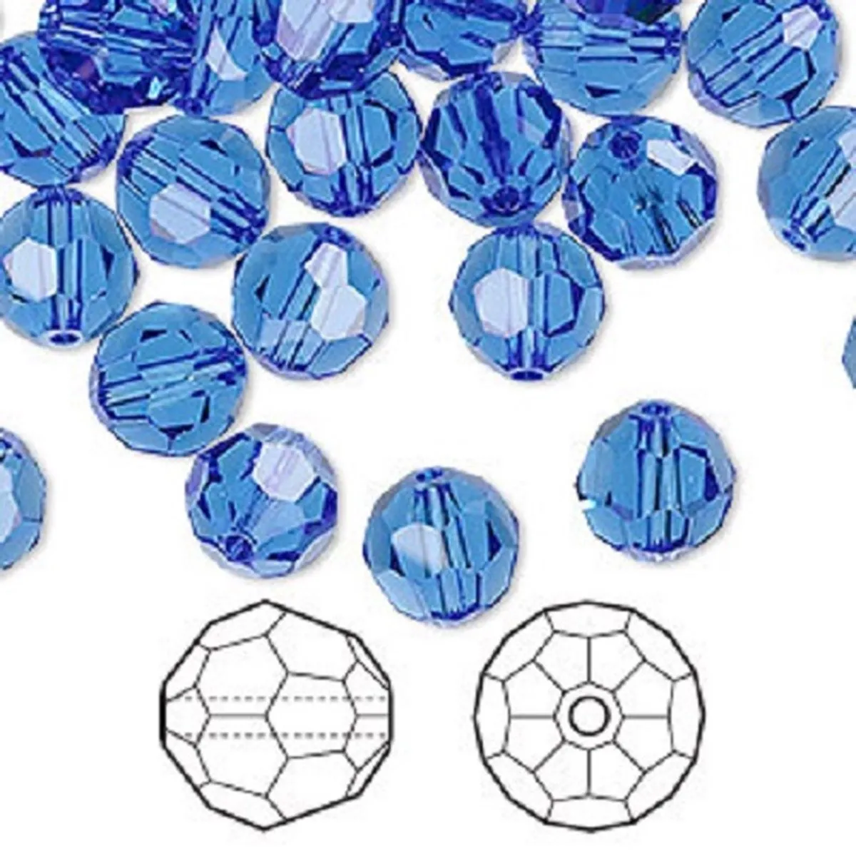 Swarovski Elements Ronde Kralen 8mm Sapphire