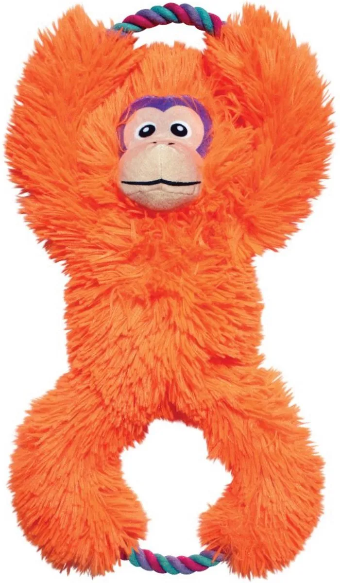 KONG Tuggz Aap Pluche Hondenspeeltje - Oranje