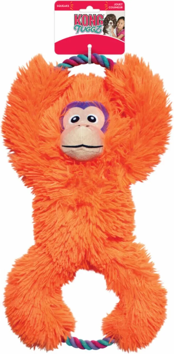 KONG Tuggz Aap Pluche Hondenspeeltje - Oranje