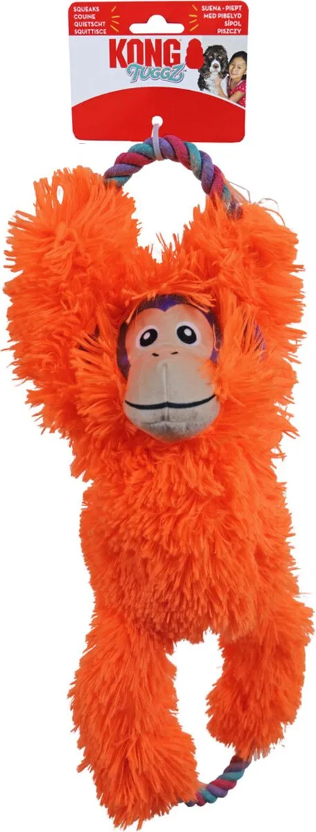 KONG Tuggz Aap Pluche Hondenspeeltje - Oranje