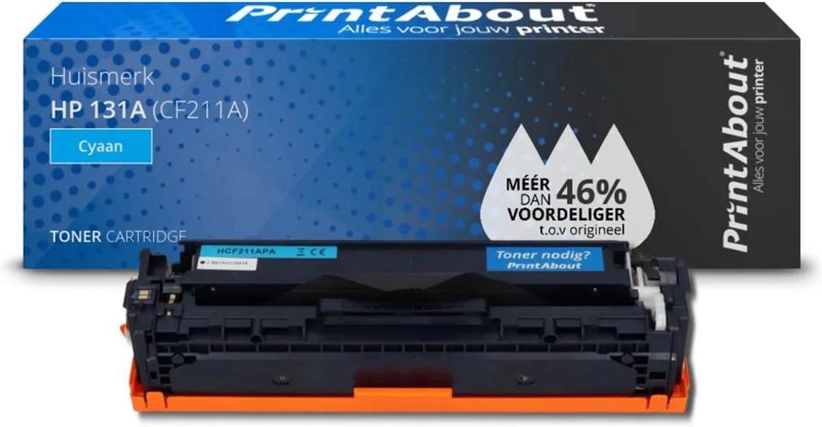 PrintAbout HP 131A CF211A Toner - Cyaan - 2.000 pagina's