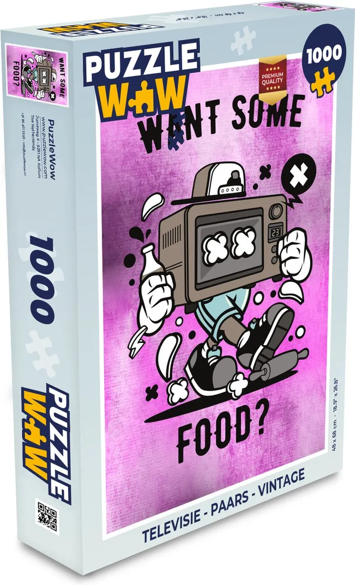 PuzzleWow Televisie Puzzel 1000 Stuks