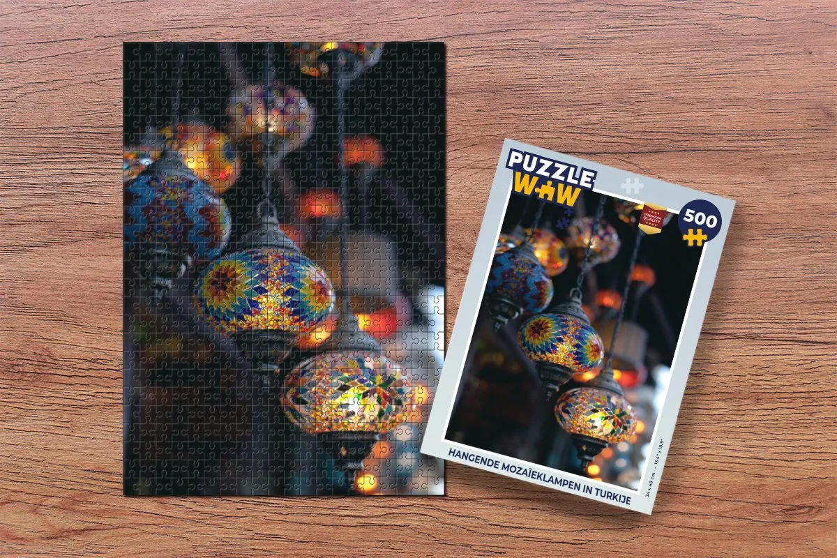 PuzzleWow Hangende Mozaïeklampen Turkije - 500 Stuks - Multicolor