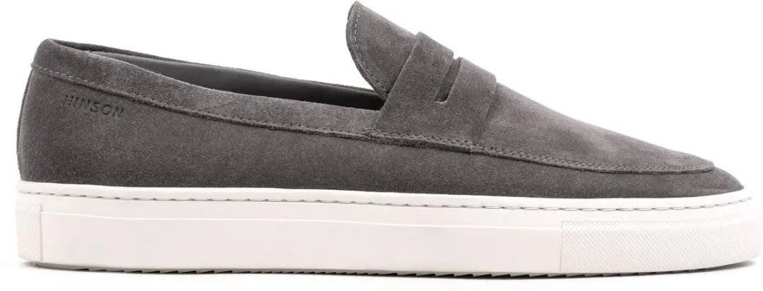 Hinson malton saddle loafers heren fumo suède