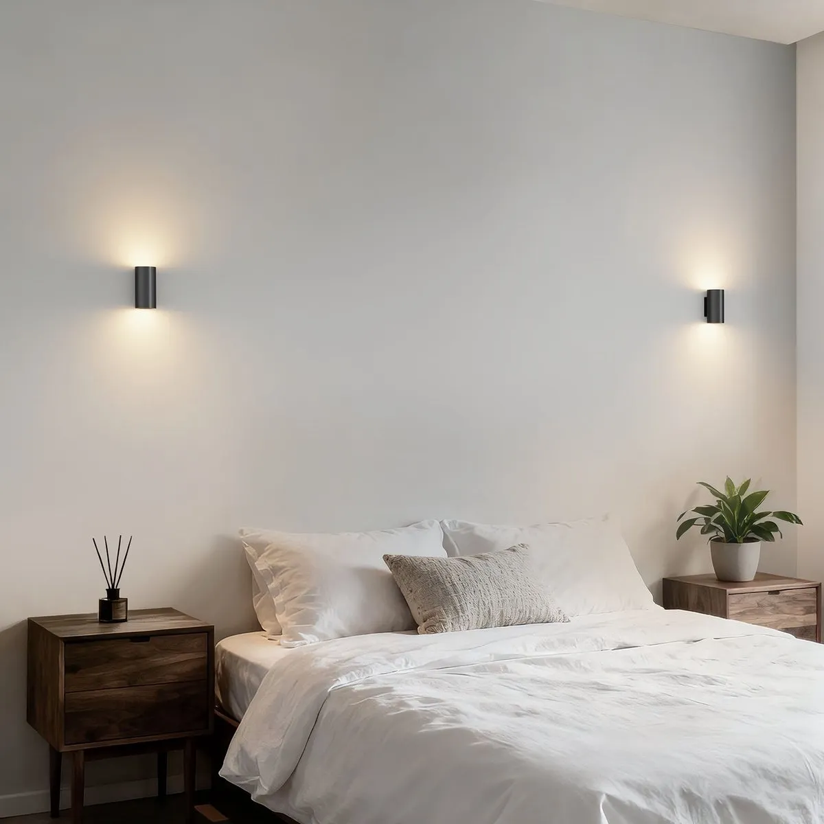 Ledvion Wandlamp USB Oplaadbaar 2x - Zwart - 4400mAh - 2700K