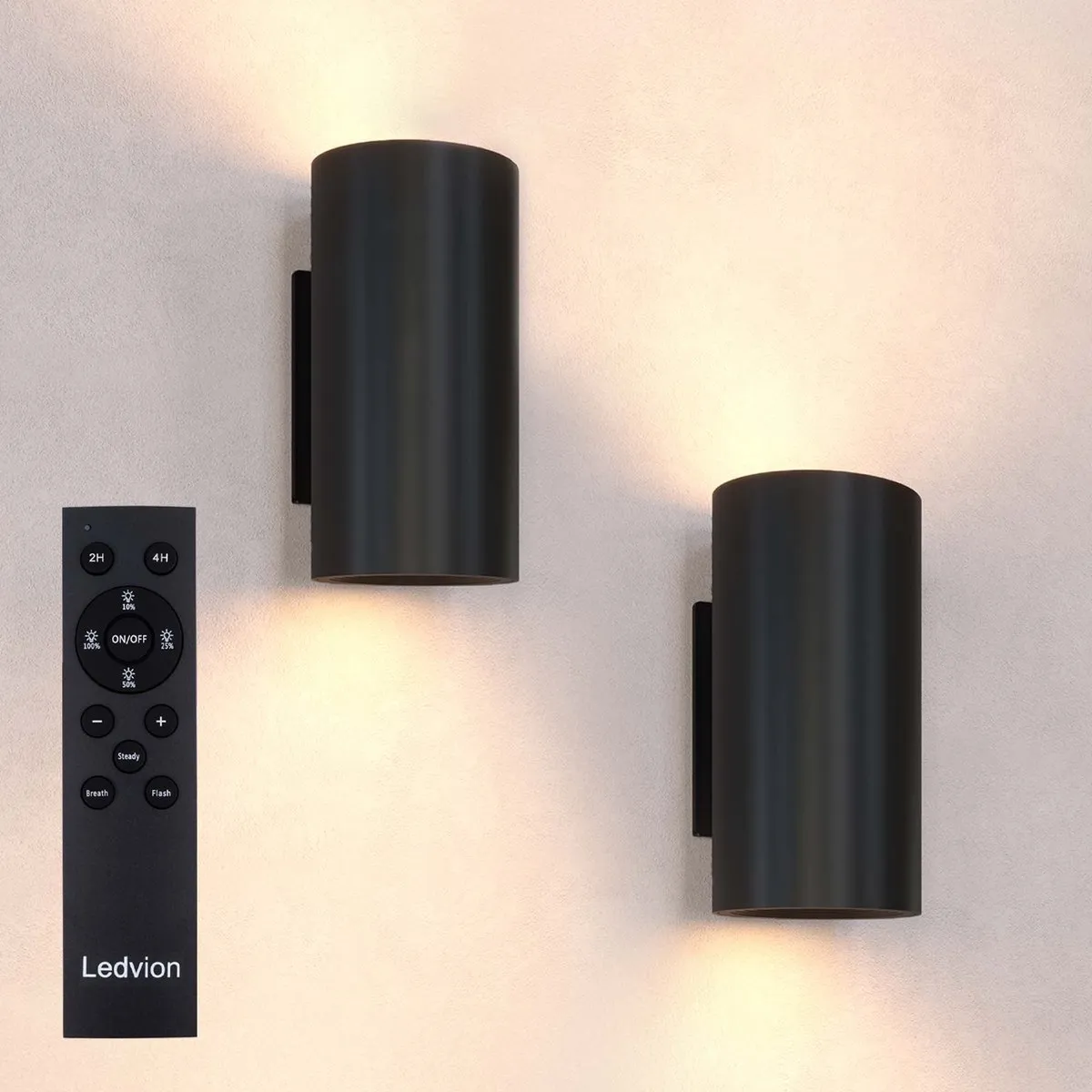 Ledvion Wandlamp USB Oplaadbaar 2x