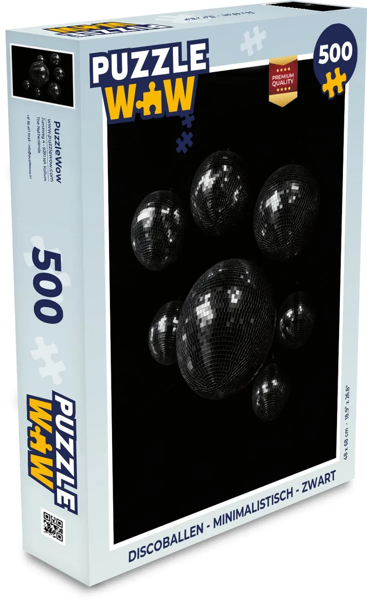 PuzzleWow Discoballen Puzzel 500 Stuks