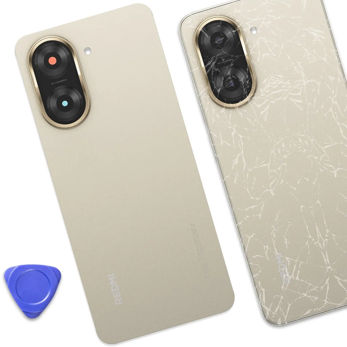 Xiaomi Redmi A5 4G Achterglazen Hoes - Beige