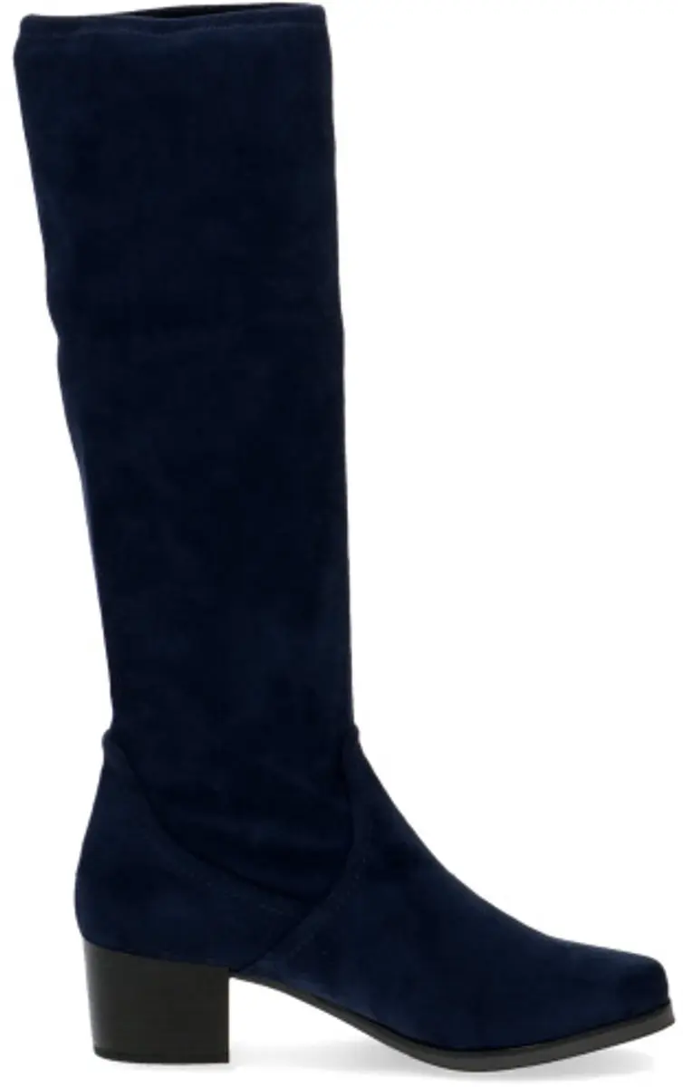 Caprice Donker Blauwe Stretch Laarzen Dames