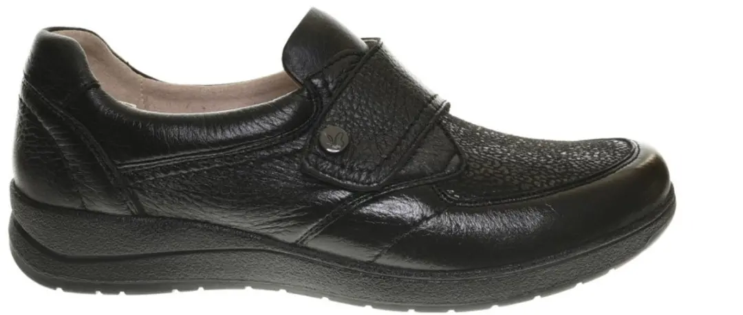 Zwarte Comfort Velcroschoen Lycra maat 37