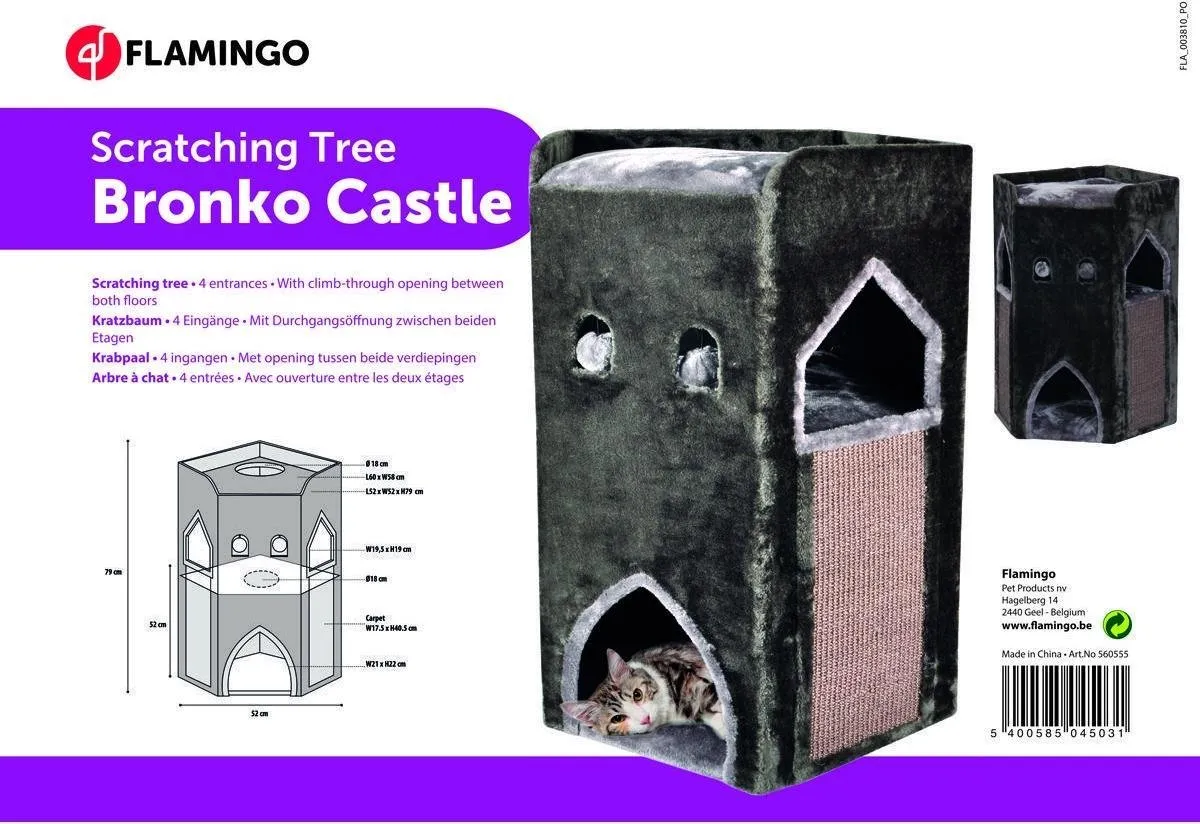 Flamingo Krabton Bronko 1 - 60x58x80cm - Grijs