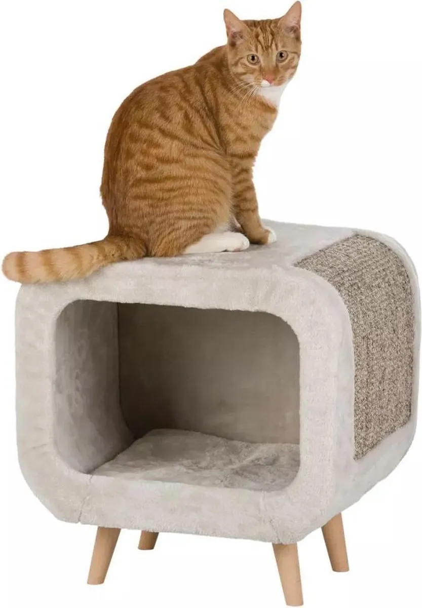 Trixie Alicia Relax Huis - Kattenhuis 48x48x38cm - Grijs Gemêleerd
