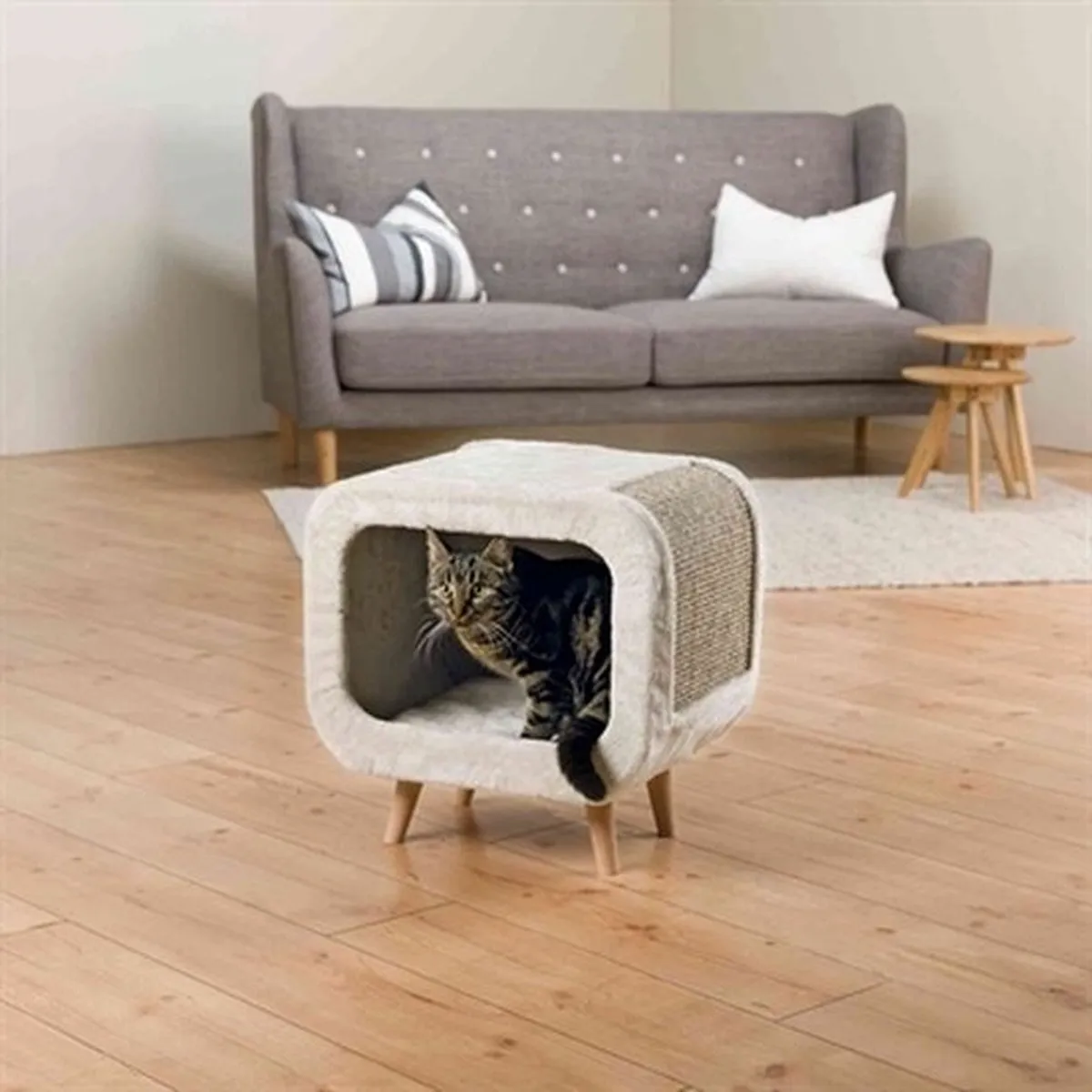 Trixie Alicia Relax Huis - Kattenhuis 48x48x38cm - Grijs Gemêleerd