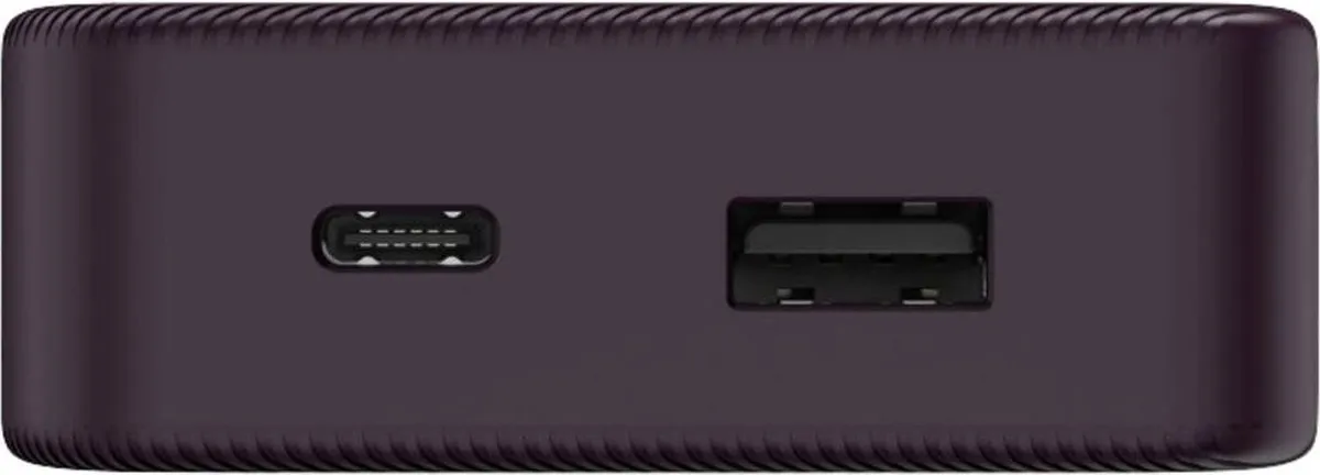 Hama Powerbank - Color - 10000mAh - 15W - 1x USB-C, 1x USB-A - Pruim