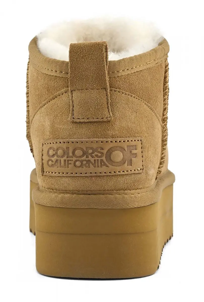 Colors Of California Platform Sheepskin Suede Boots
