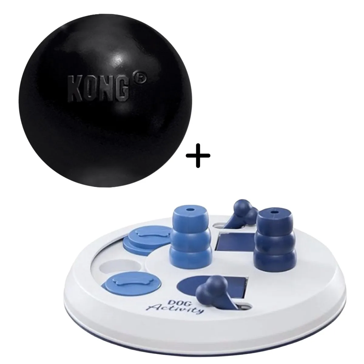 KONG Trixie Dog Activity Flip Board + Extreme Rubber Bal
