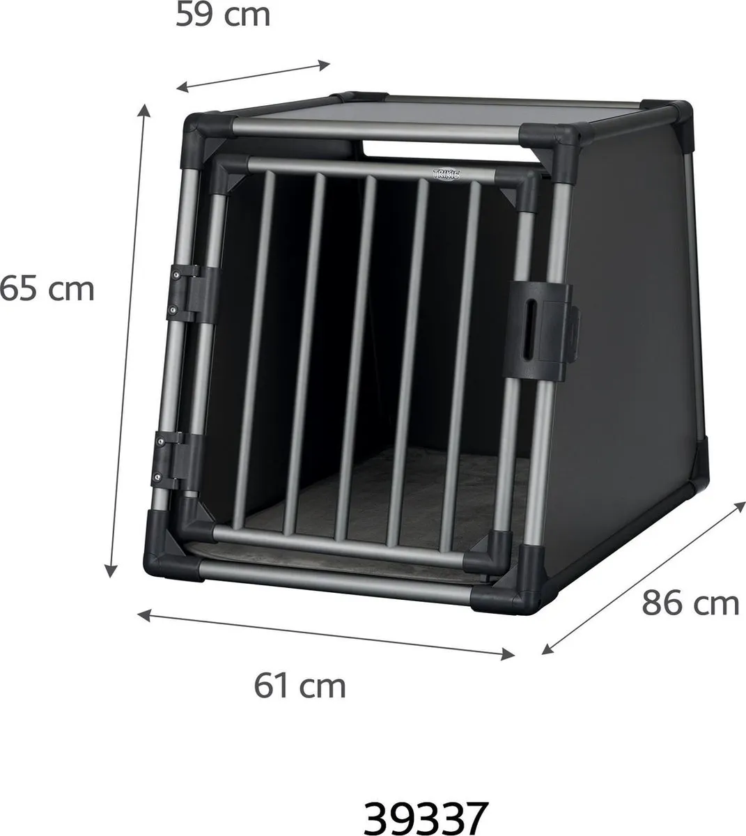Trixie Vervoersbox Aluminium Grafiet M–L 86x61x65cm