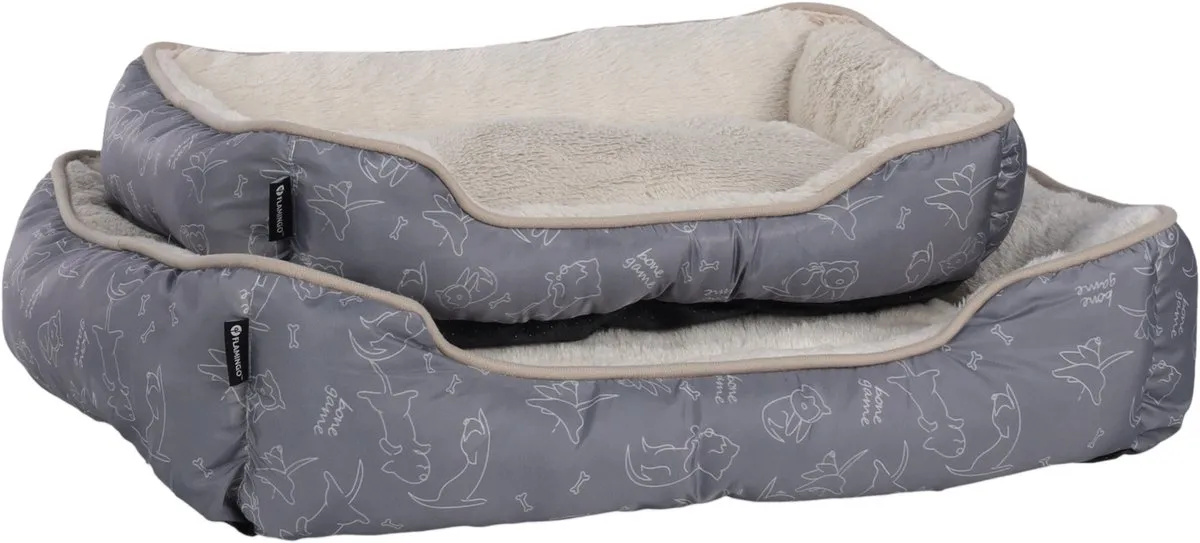 Flamingo Lilly Mand Rechthoekig Grijs 60x50x14cm