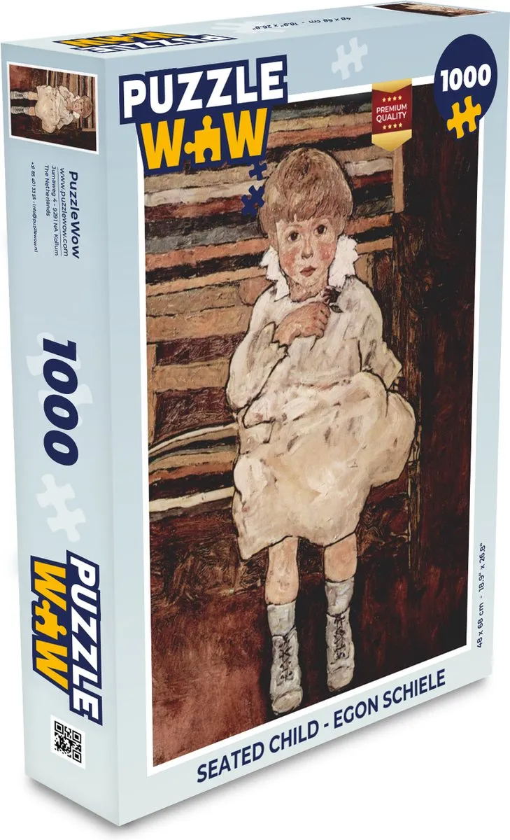 PuzzleWow Seated Child - Egon Schiele Legpuzzel 1000 Stuks - Multicolor