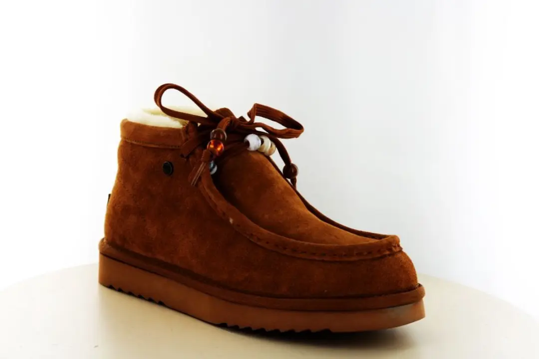 Warmbat Yeppoon Suede bootbeads Dames laarzen Cognac - afbeelding 2 van 6